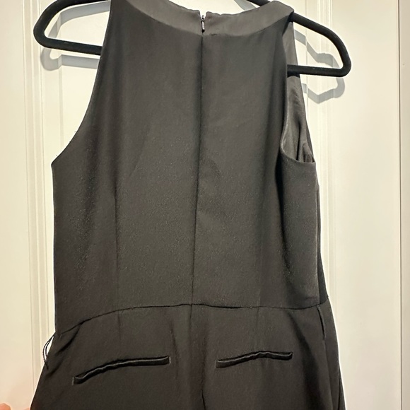 A134 Banana Republic Jumpsuit V Neck Sleeveless Satin Tuxedo Wedding Evening 4 - Picture 8 of 12